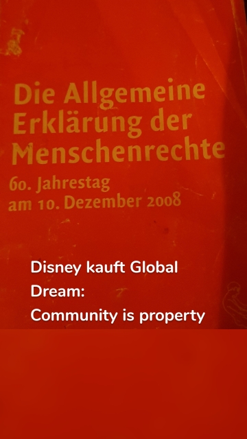 Disney kauft Global Dream: Community is property